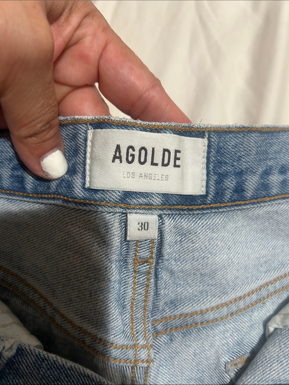 Agolde Parker Distressed Shorts in Rapture Style #A9032-1206 - Picture 7 of 7